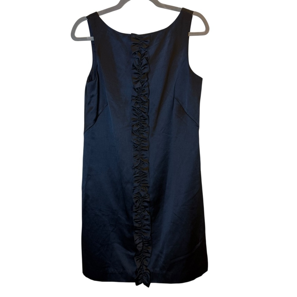 Lilly Pulitzer Classic Black Tuxedo Ruffle Satin A Line Party Mini Dress sz 6
